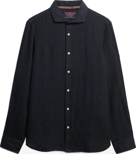 Superdry Sd Emb Vacation Ls Linen Shirt SUPER DARK NAVY XL