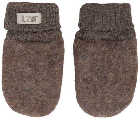 HUTTEliHUT Ullfleece votter 2 lags Brown Melange