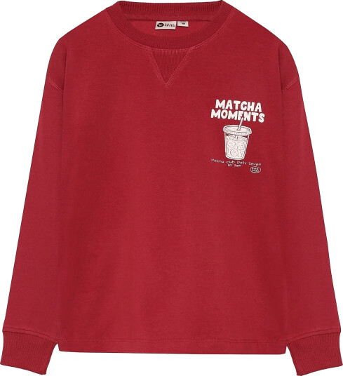 Daily 7 T Shirt Longsleeve Chest Print Red 122