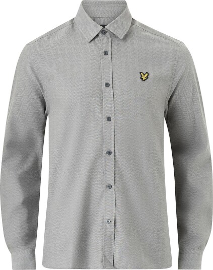 Lyle & Scott Flanellskjorte Herringbone Flannel Shirt Grå