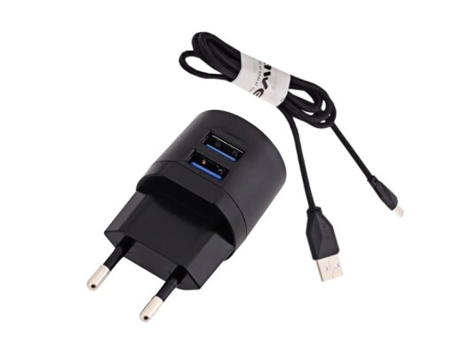 Awei Ladeadapter Usb 2,1A 2 Udgange - 2002265 Awei Ladeadapter Usb 2,1A 2 Udgange - 2002265