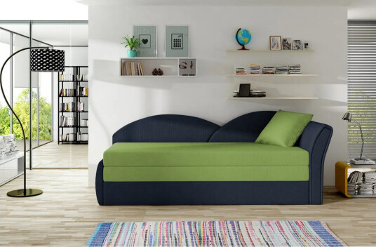 Sofa Eltap Aga 218x80x77 cm Alova 42 Alova 79 Grønn Blå Høyre