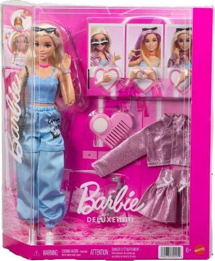 Barbie Deluxe Style Fashion Build Up Dukke Med Antrekk Og Tilbehør
