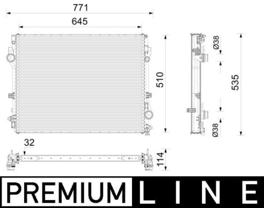 Radiator MAHLE ORIGINAL CR 2787 000P