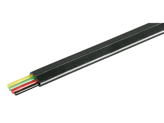 Goobay Flatrull Telefonkabel 4-Leder 100 M Rull Awg 28 Cca (Kobberbelagt Aluminium) - Sort Fargeversjon