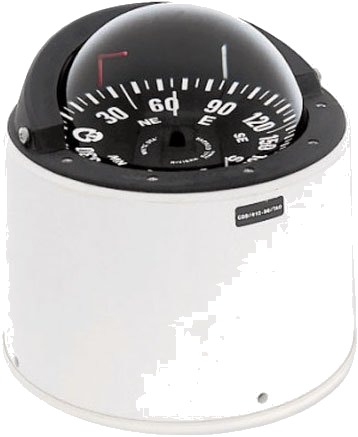 Riviera White Star BW4 kompass med pidestall - hvit - sort - std.