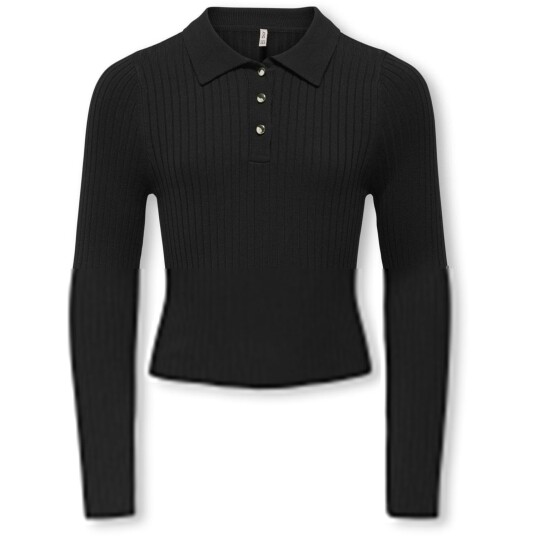 kids ONLY Black Gold Button Kogmila Ls Rib Knap Polo Neck Cp Knt 158-164