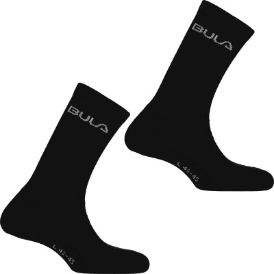 Bula 2PK Wool Socks sokker unisex Svart 43-45