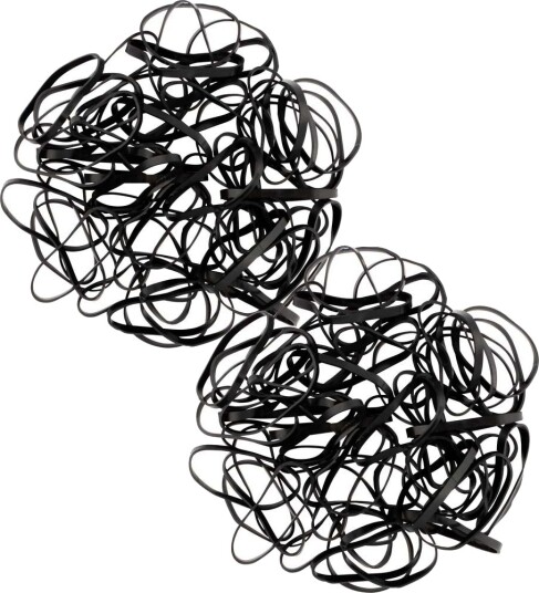 Ibero Silicone Hair Ties Black 650 stk