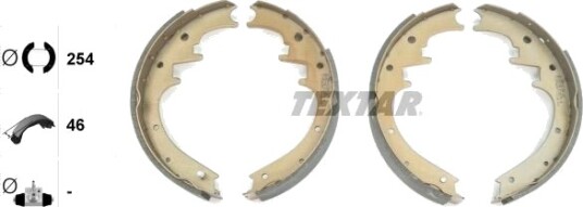 Bremsesko sett TEXTAR 91069700