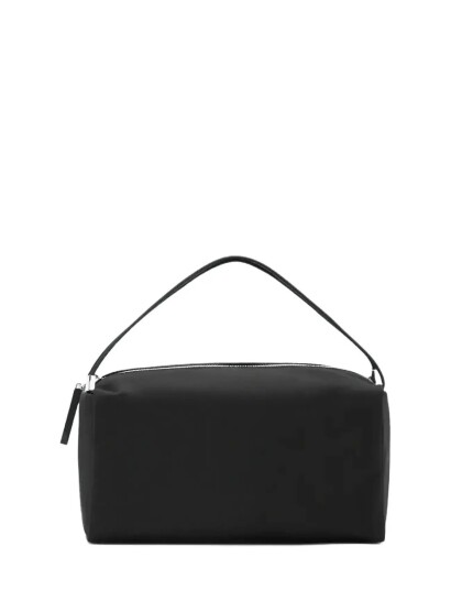 Mango Nylon Handbag With Double Strap Handles Black ONE SIZE
