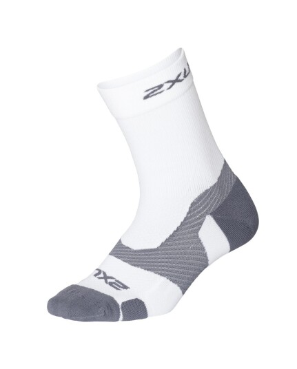 2XU Vectr Light Cushion Crew Sock White/Grey 2XU Vectr Light Cushion Crew Sock White/Grey