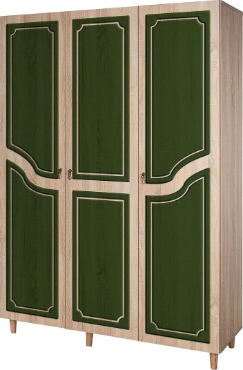 Brokind Garderobe 135 cm - Brun/Grønn