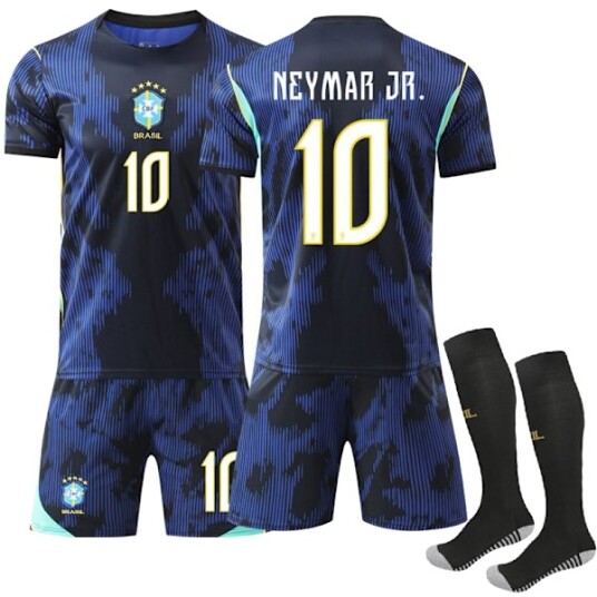 VM 2026 Brasil Hjemmedrakt Barn Fotballdrakt Vinicius Nr. 10 Neymar