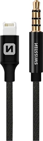Swissten Usb Sourcing Lightning – Mini Jack 3,5 Mm Kabel 1,5 M Svart 73501213
