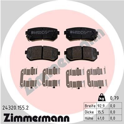 Bremseklosser ZIMMERMANN 24320.155.2