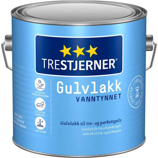 TreStjerner Gulvlakk Silkematt 3L