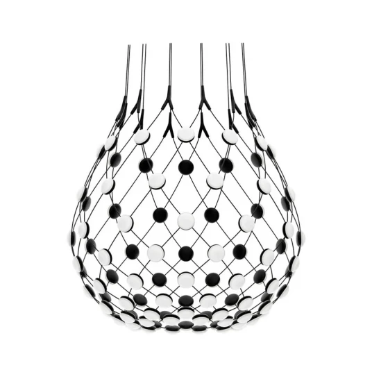 Luceplan Mesh Pendel Ø80xH60 Phase 2m Black