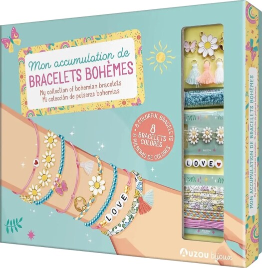 Auzou Jewellery Factory Bohemian Bracelets Big Kit Multi/patterned ONE SIZE