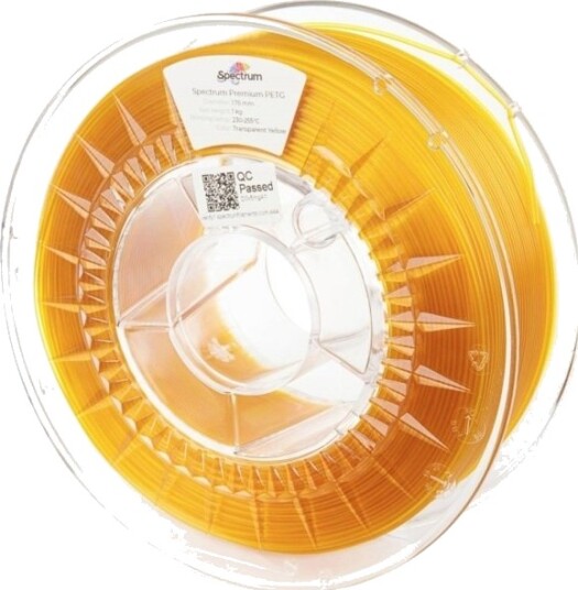 Spectrum PET-G Premium Filament 1.75 mm 1000 g Transparent Gul 80049