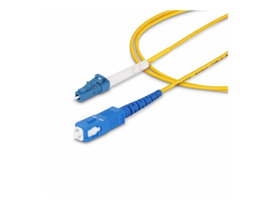 Startech.Com 1M (3.3Ft) Lc To Sc (Upc) Os2 Single Mode Simplex Fiber Optic Cable 9/125Μm Laser Optimized 40G/100G Bend Insensitive Low Insertion Loss - Lszh Fiber Patch Cord (Spsmlcsc-Os2-1M) - Koblingskabel - Lc/Upc-Enkeltmodus (Hann) Til Sc/U