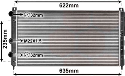 VAN WEZEL 76002003 Radiator motorkjøling