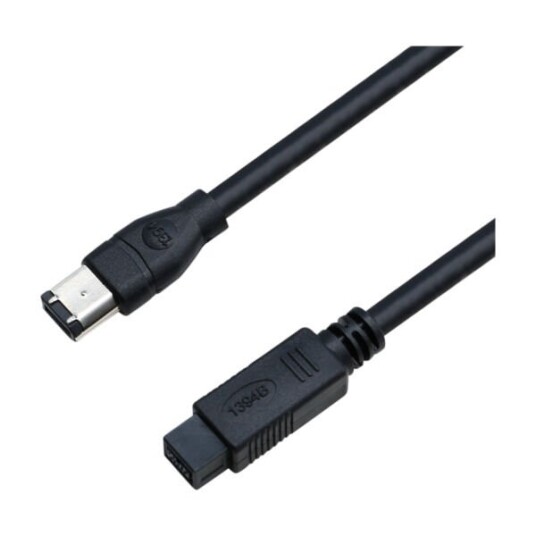 ELETRA IEEE 1394A 6P M - 1394B 9P M 2M KABEL, SVART