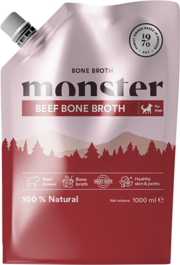 Monster Pet Food Våtfôr med Oksebein 1000 ml for Hunder Monster Pet Food Våtfôr med Oksebein 1000 ml for Hunder