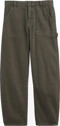 GAP Mid Rise Barrel Utility Ankle Pants Khaki green 10