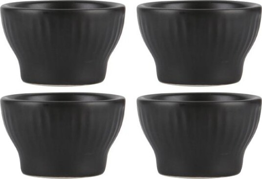 Aida - Groovy stentøy eggeglass 4 stk gaveeske svart