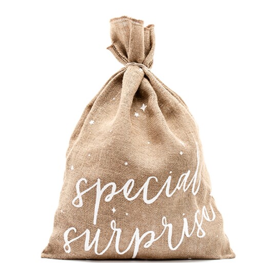 PartyDeco Nissesekk av Jute Special Surprise - 1-pakning