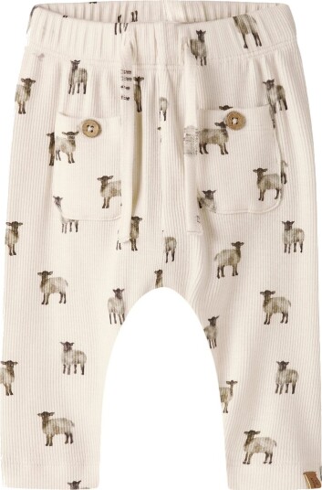 Lil" Atelier Bukser NbmGavo Loose Turteldue/sau Lil Atelier 74 Bukser bomull Beige Brun Hvit