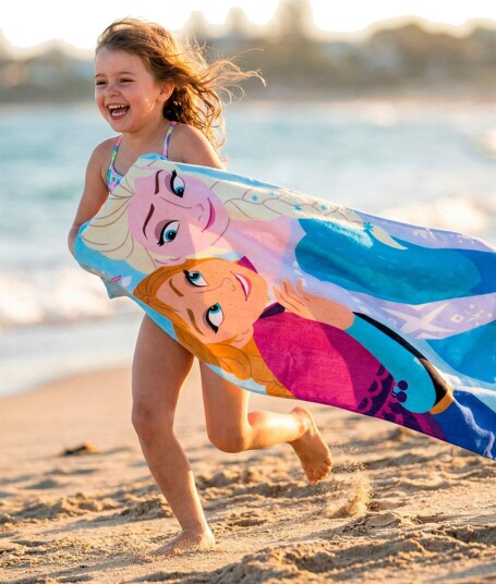 Disney Frozen Håndkle 100% Bomull Lyseblå