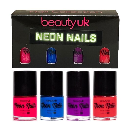 Beauty UK Neon Nail Polish Set 2 4x9ml Beauty UK Neon Nail Polish Set 2 4x9ml
