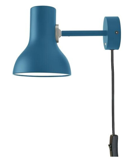 Anglepoise Type 75 Mini Vegglampe Margaret Howell Edition m. Ledning Saxon Blå
