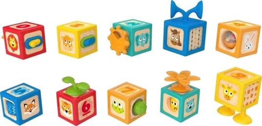 Hape Hape Delightful Discovery Blocks Multi/patterned ONE SIZE Hape Hape Delightful Discovery Blocks Multi/patterned ONE SIZE