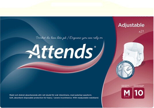 Attends Adjustable 10 str M 21 stk.