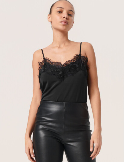 Soaked in Luxury Slclara Singlet - Black - L