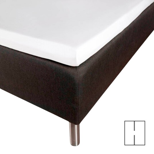 Night &Amp; Day & Konvoluttlaken med h-splitt 180x210 cm Splittlengde 80 cmHvit 100 % bomullssateng