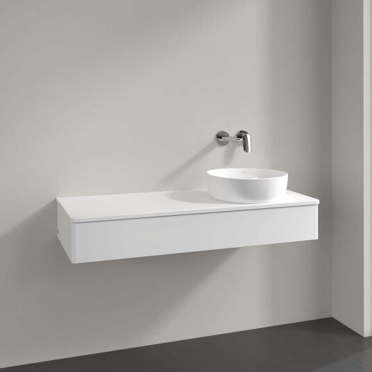 Villeroy & Boch Antao Servantskap med 1 skuff 120x50x19 cm m/lys Hvit Matt Villeroy & Boch Antao Servantskap med 1 skuff 120x50x19 cm m/lys Hvit Matt