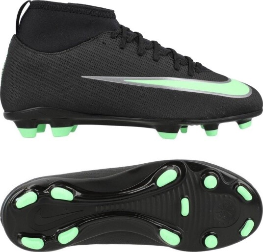 Nike Mercurial Superfly 11 Club Mg Shadow   Svart/illusion Green Barn størrelse 36