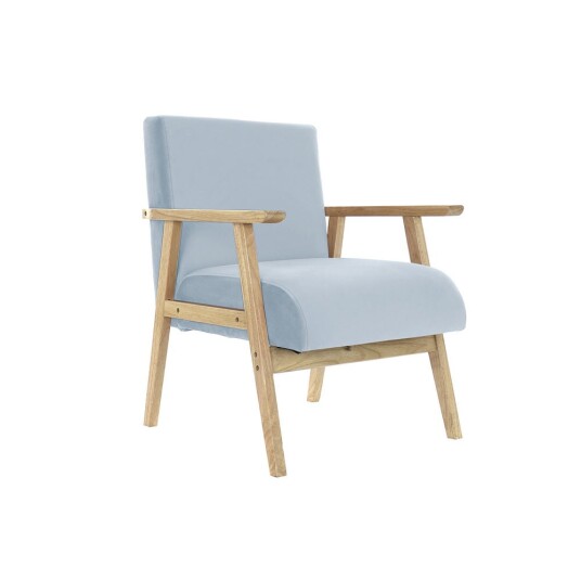 Dkd Home Decor Lenestol Dkd Home Decor Polyester Himmelblå Tre Mdf (61 X 63 X 77 Cm)