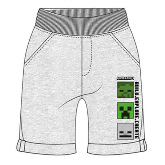 Minecraft Bermuda Shorts Melange Mobs - 152 / 12 år - Barn - 60% bomull/40% polyester