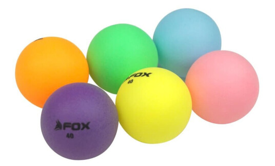 Fox TT Multicoloured Table Tennis Balls Set Pack Of 6 Fox TT Multicoloured Table Tennis Balls Set Pack Of 6