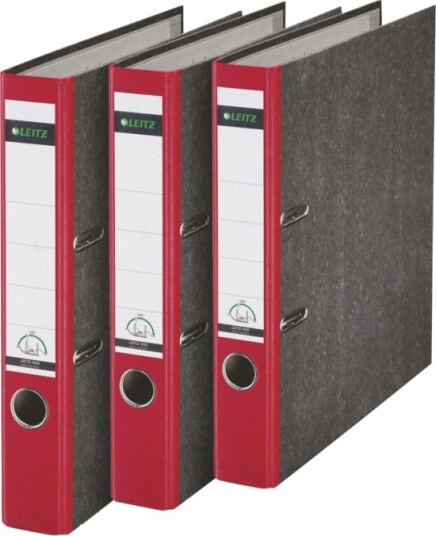 Leitz 180°   Hevarmbuefil   Bokryggbredde: 52 Mm   For A4 210 X 297 Mm   Kapasitet: 350 Ark   Rød