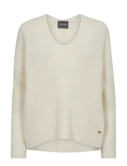 MOS MOSH Mmthora V-Neck Knit - Cream - XS