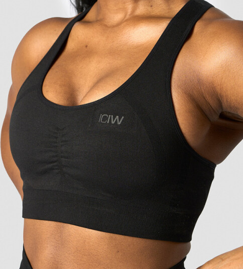 Rush Seamless Sports Bra, Black Svart X-small