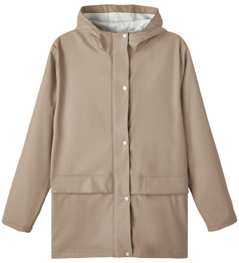 LMTD Nlndry10 Long Rain Jacket Fo Beige 170-176 LMTD Nlndry10 Long Rain Jacket Fo Beige 170-176