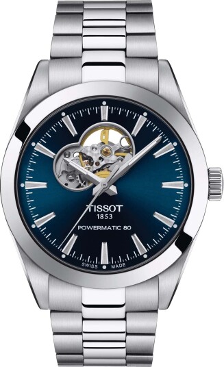 Tissot Gentleman Powermatic 80 Open Heart T1274071104101 - Herre - 40 mm - Analog - Automatisk - Safirglass Tissot Gentleman Powermatic 80 Open Heart T1274071104101 - Herre - 40 mm - Analog - Automatisk - Safirglass