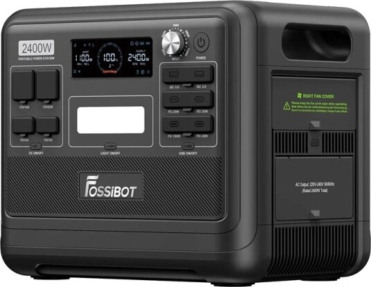FOSSiBOT Bærbar Kraftstasjon F2400 Sort 2400w FOSSiBOT Bærbar Kraftstasjon F2400 Sort 2400w